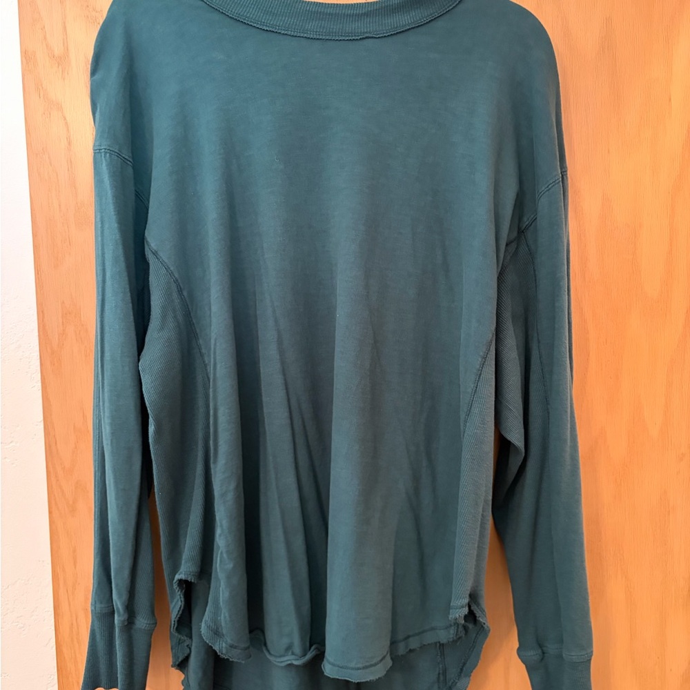 Aerie Teal Long Sleeve Shirt
